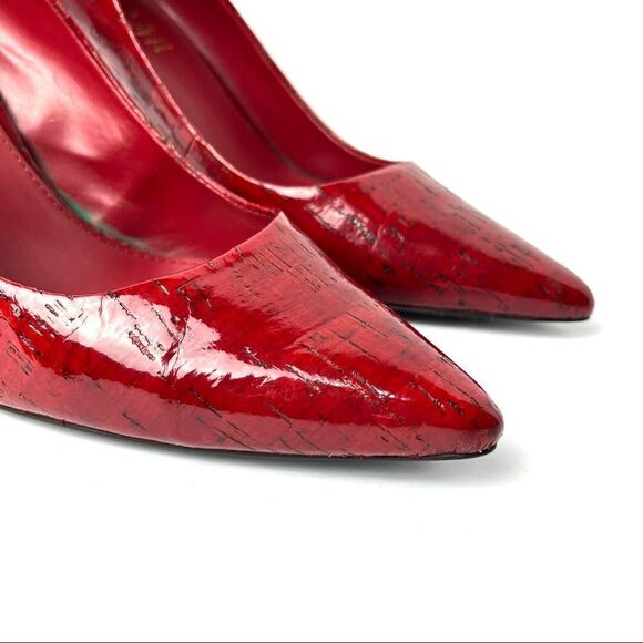 Ralph Lauren Red Pointed Toe Shoes Size 8.5 - Picture 4 of 14